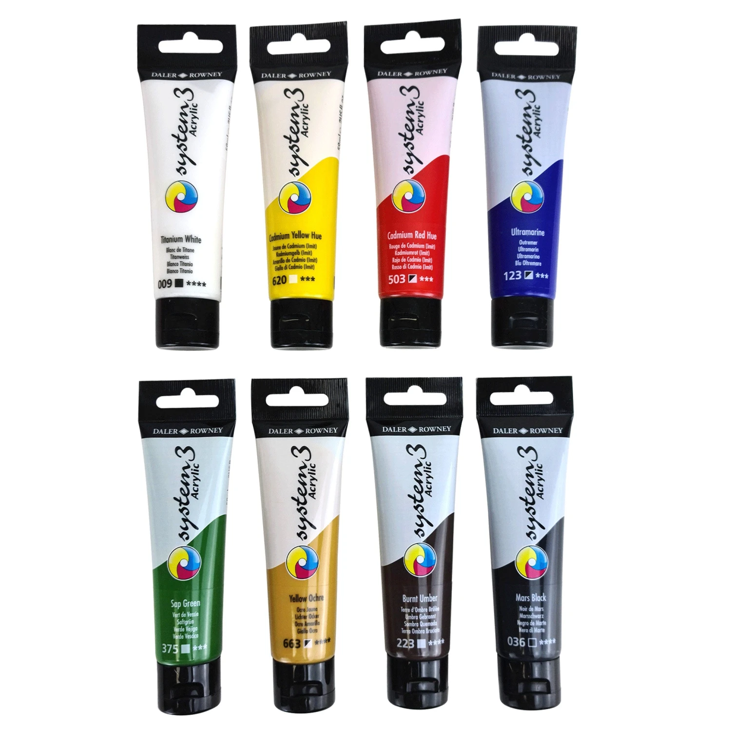 Daler-Rowney System3 Selection Acrylic Paint Set - 8 X 59ml 2 Daler-Rowney System3 Selection Acrylic Paint Set - 8 X 59ml - Image 2