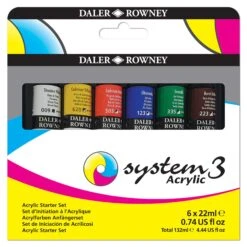 Daler-Rowney System3 Acrylic Starter Set - 6 X 22ml Tubes