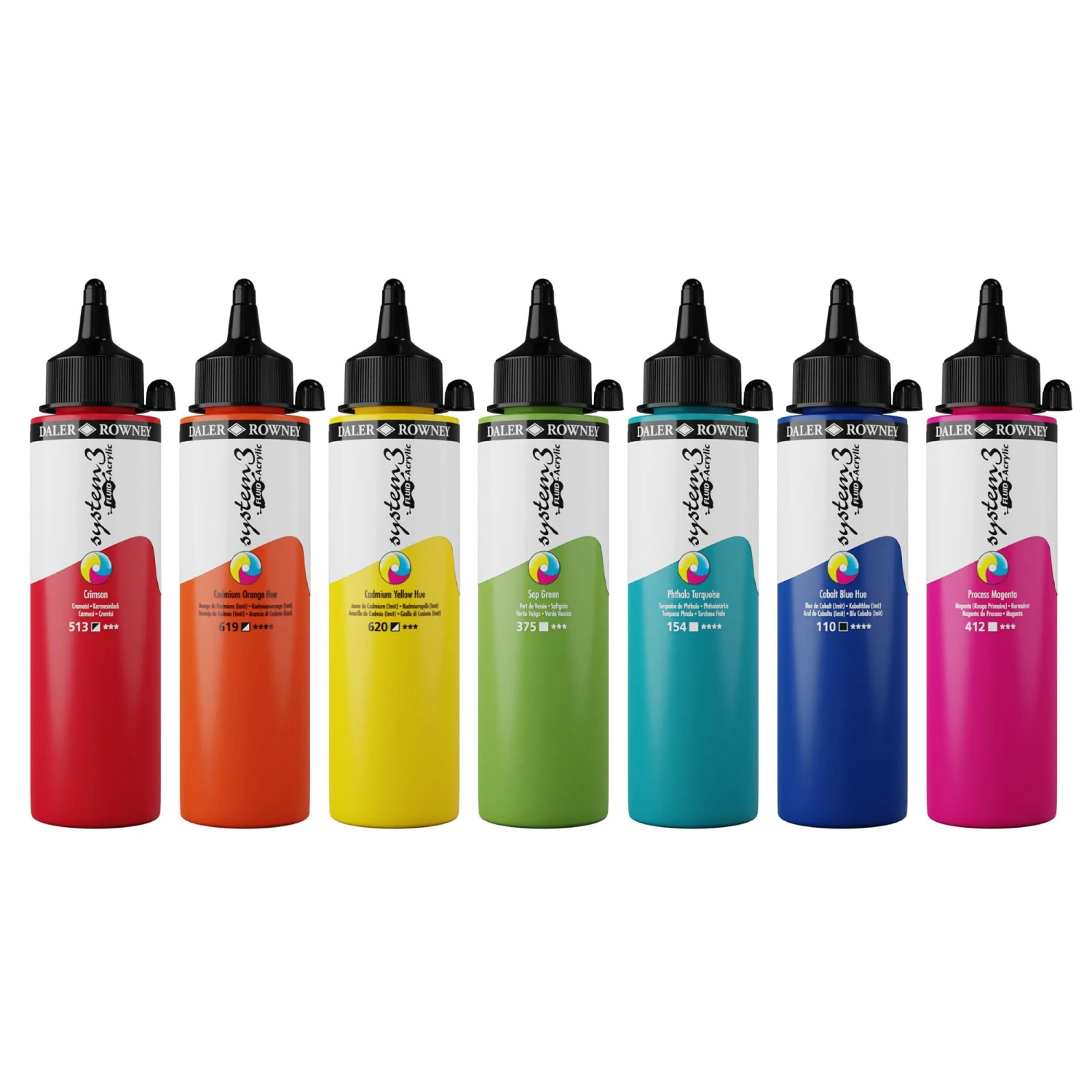 Daler-Rowney System3 Fluid Acrylic 250ml 2 Daler-Rowney System3 Fluid Acrylic 250ml - Image 2