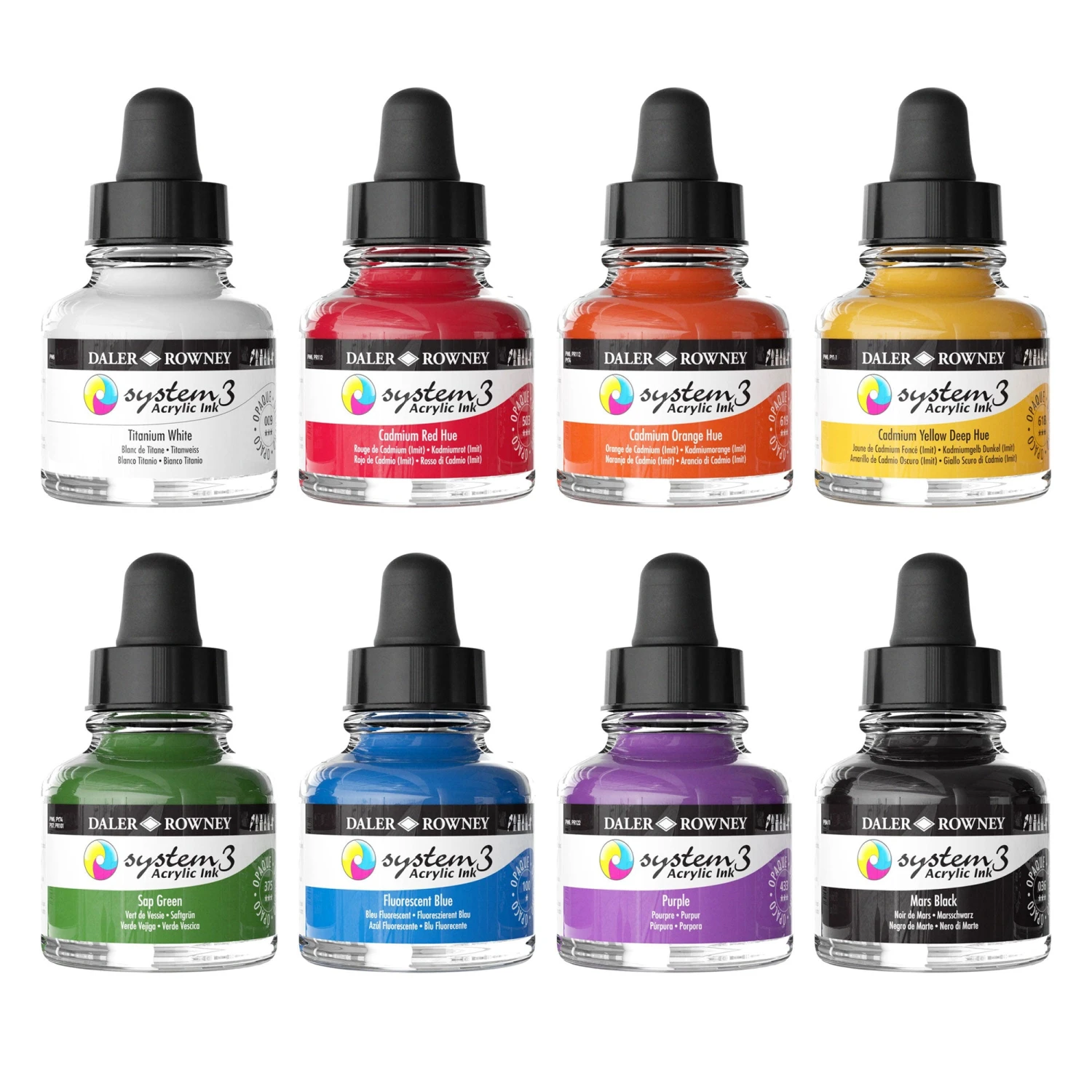 Daler-Rowney System3 Ink Individual Colours - 29.5ml Bottles 2 Daler-Rowney System3 Ink Individual Colours - 29.5ml Bottles - Image 2