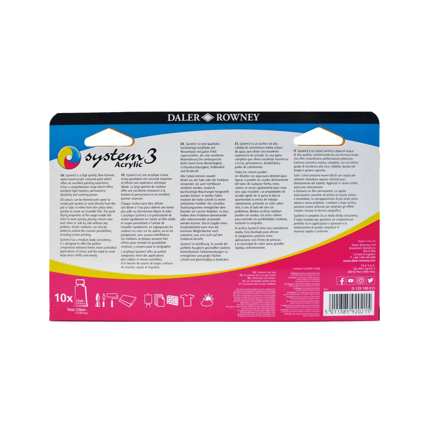 Daler-Rowney System3 Acrylic Introductory Set 3 Daler-Rowney System3 Acrylic Introductory Set - Image 3