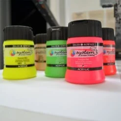 Daler-Rowney System3 Screen Printing Acrylic Colour - 250ml - (Black Cap) 6 Daler-Rowney System3 Screen Printing Acrylic Colour - 250ml - (Black Cap) -ARTdiscount Sys3 Screen Printing 3