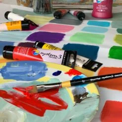 Daler-Rowney System3 Acrylic Paint - 150ml -ARTdiscount System3 Acrylic Brush Mood1