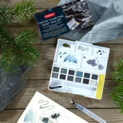 Derwent Tinted Charcoal Paint Pan Set 10 Derwent Tinted Charcoal Paint Pan Set -ARTdiscount Tinted Charcoal Paint 6