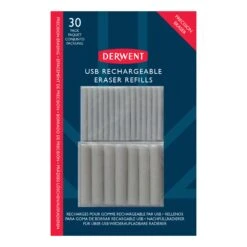 Derwent USB Rechargeable Eraser Refills Pack Of 30