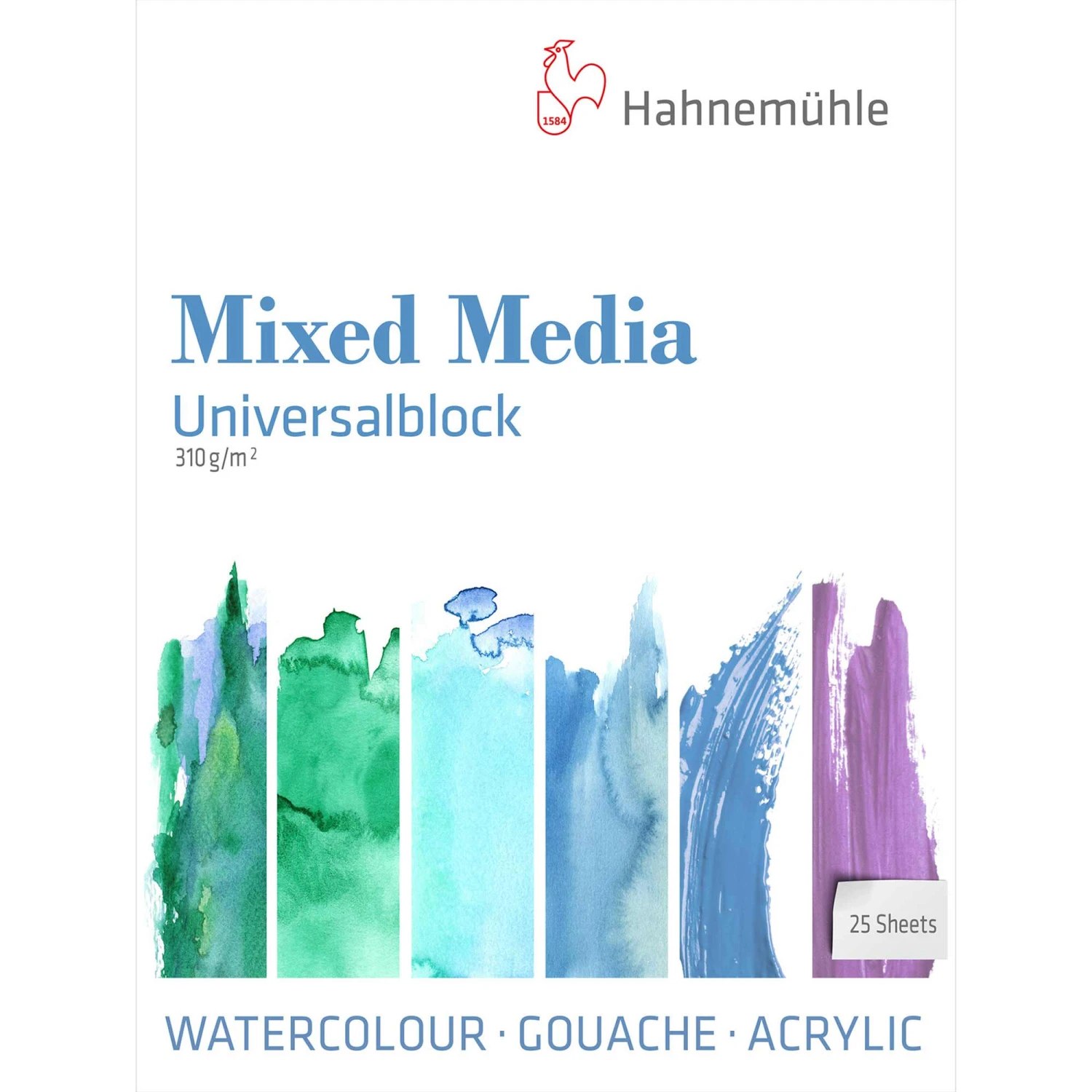 Hahnemühle Universal Block - 310gsm - Mixed Media - 25 Sheets 1 Hahnemühle Universal Block - 310gsm - Mixed Media - 25 Sheets