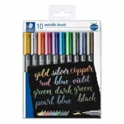 Staedtler Metallic Brush Pen Pack Of 10