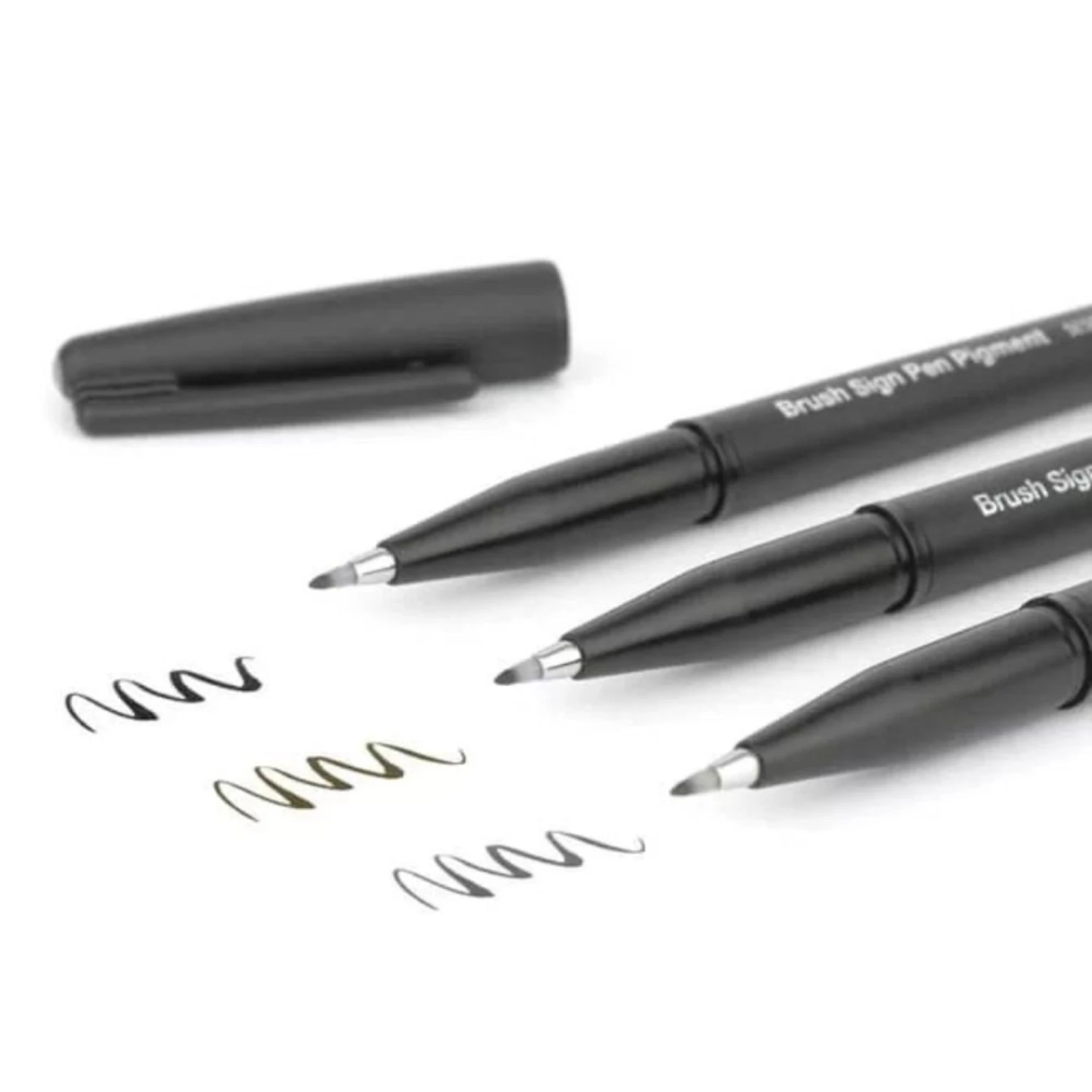 Pentel Pigment Brush Sign Pen - Set Of 5 2 Pentel Pigment Brush Sign Pen - Set Of 5 - Image 2