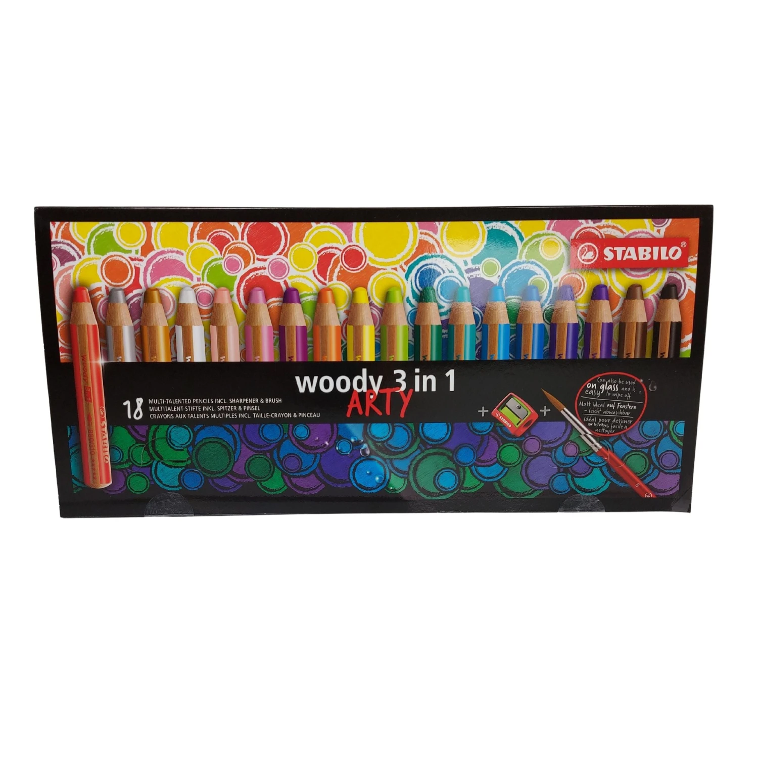 Stabilo Woody 3 In 1 Pencil Crayons (Set Of 18) 1 Stabilo Woody 3 In 1 Pencil Crayons (Set Of 18)