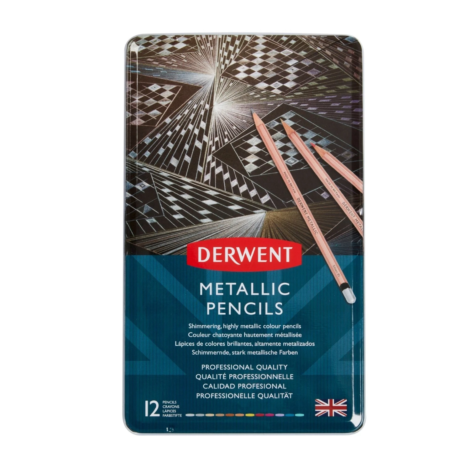 Derwent Metallic Pencils Set Of 12 1 Derwent Metallic Pencils Set Of 12