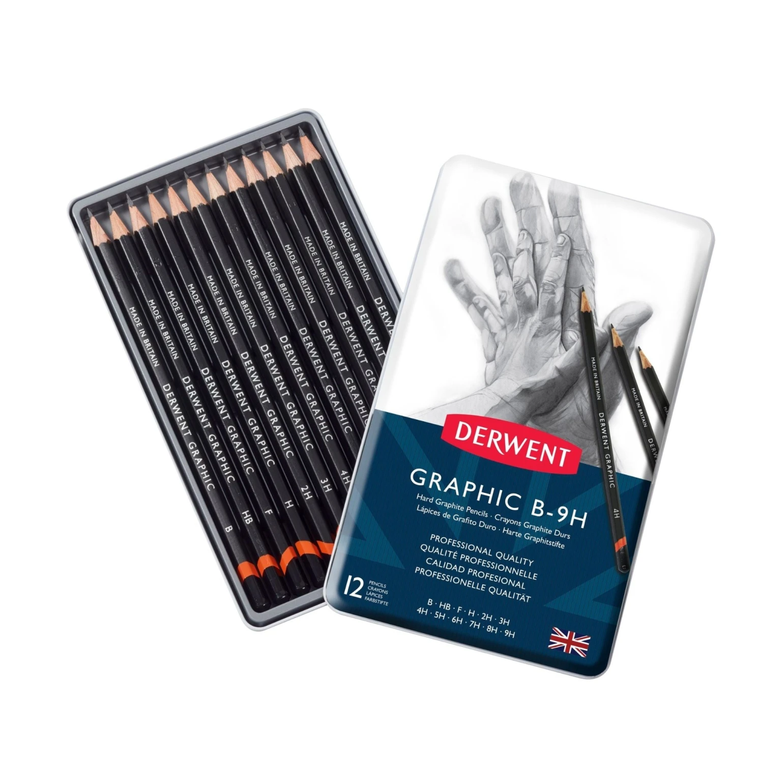 Derwent Graphic Hard Sketching Pencils - Set Of 12 2 Derwent Graphic Hard Sketching Pencils - Set Of 12 - Image 2