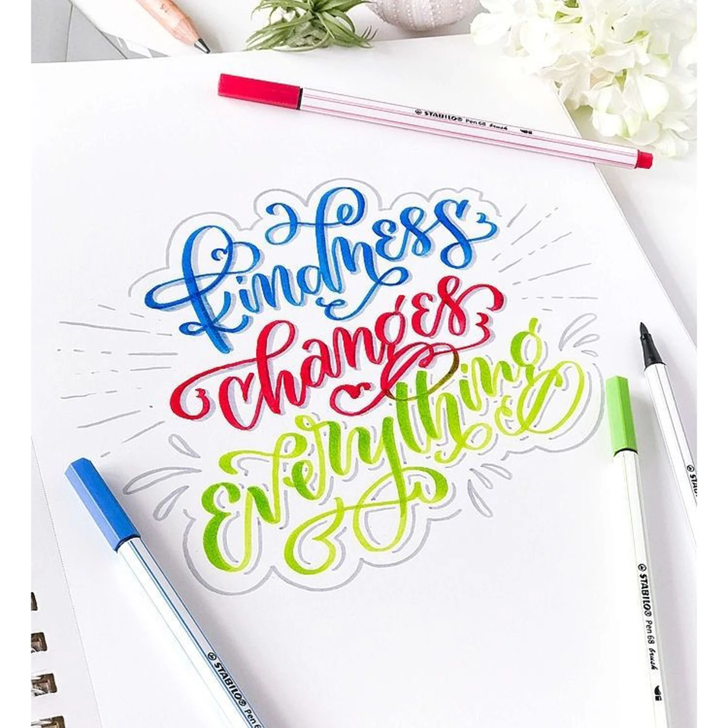 STABILO Premium Fibre-Tip Pen 68 Brush - Tin Of 25 2 STABILO Premium Fibre-Tip Pen 68 Brush - Tin Of 25 - Image 2