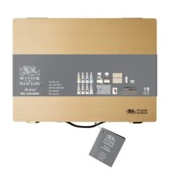 W&N Artists Oil Tube Bamboo Travel Box -ARTdiscount WN AOC STUDIO SET 094376998429 1