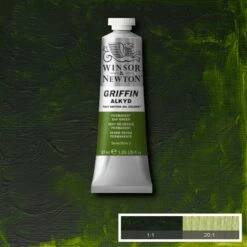 Winsor & Newton Griffin Alkyd Fast Drying Oil Colour 37ml - Series 2 -ARTdiscount WN GRIFFIN ALKYD FAST DRYING OIL COLOUR COMPOSITE PERMANENT SAP GREEN 094376916850