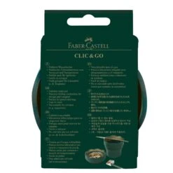 Faber-Castell Clic & Go Foldable Water Pot & Brush Holder -ARTdiscount Water cup faber castell closed