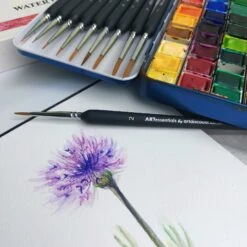 ARTessentials Ultra Fine Tip Artists Brushes - Set Of 10 10 ARTessentials Ultra Fine Tip Artists Brushes - Set Of 10 -ARTdiscount Watercolour brushes mood