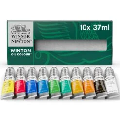 Winsor & Newton Winton Oil Colour 10 X 37ml Tube Set -ARTdiscount Winton oil colour set37ml
