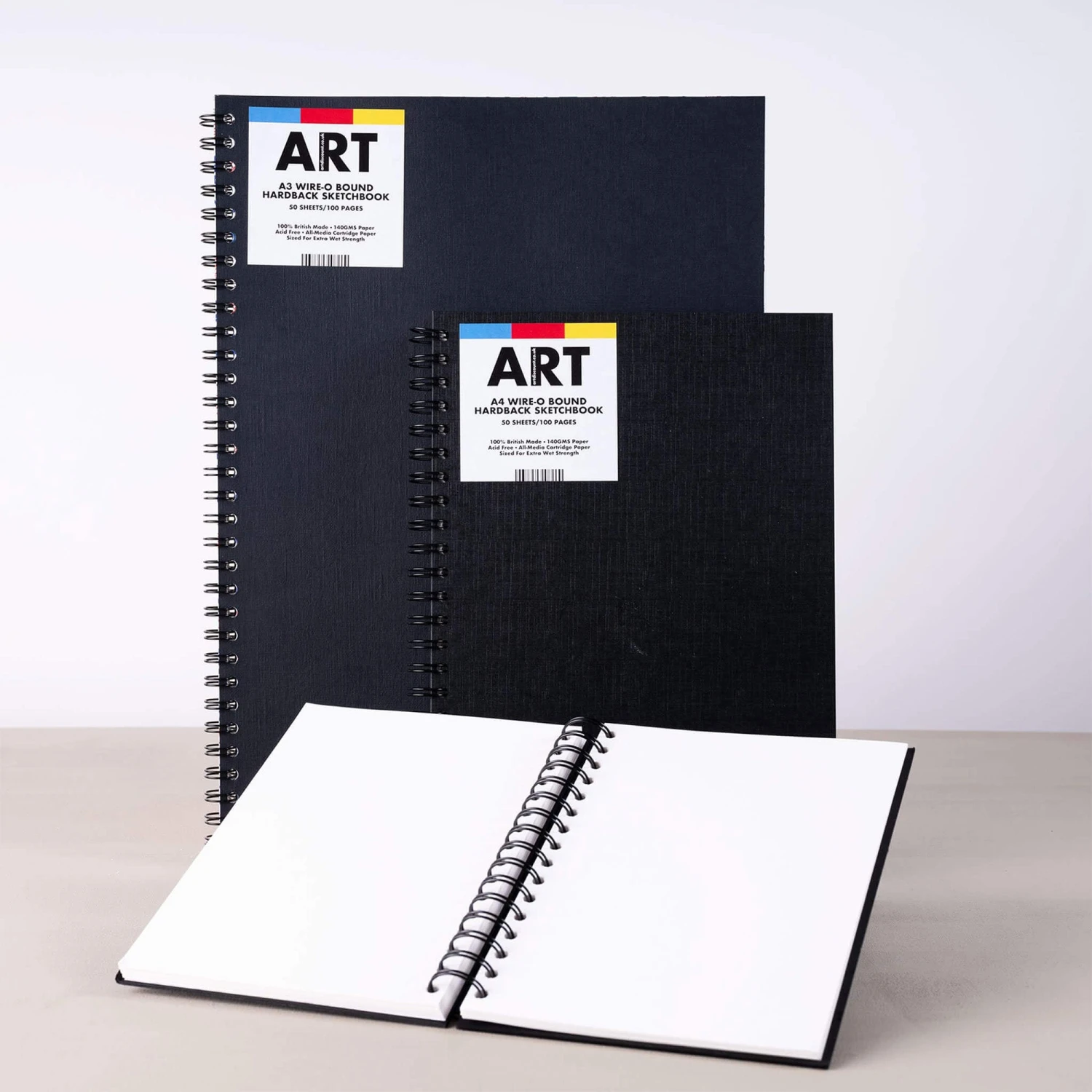 ARTdiscount Wire-o Bound Hardback Sketchbook 160gsm - 50 Sheets 2 ARTdiscount Wire-o Bound Hardback Sketchbook 160gsm - 50 Sheets - Image 2