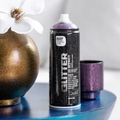 Montana - GLITTER EFFECT - 400ml -ARTdiscount allspraypainted montanacans colorful glitter effect vases 19