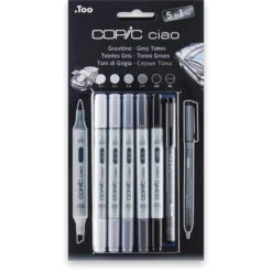 COPIC Ciao Marker 5+1 Grey Tones Set (COOL)