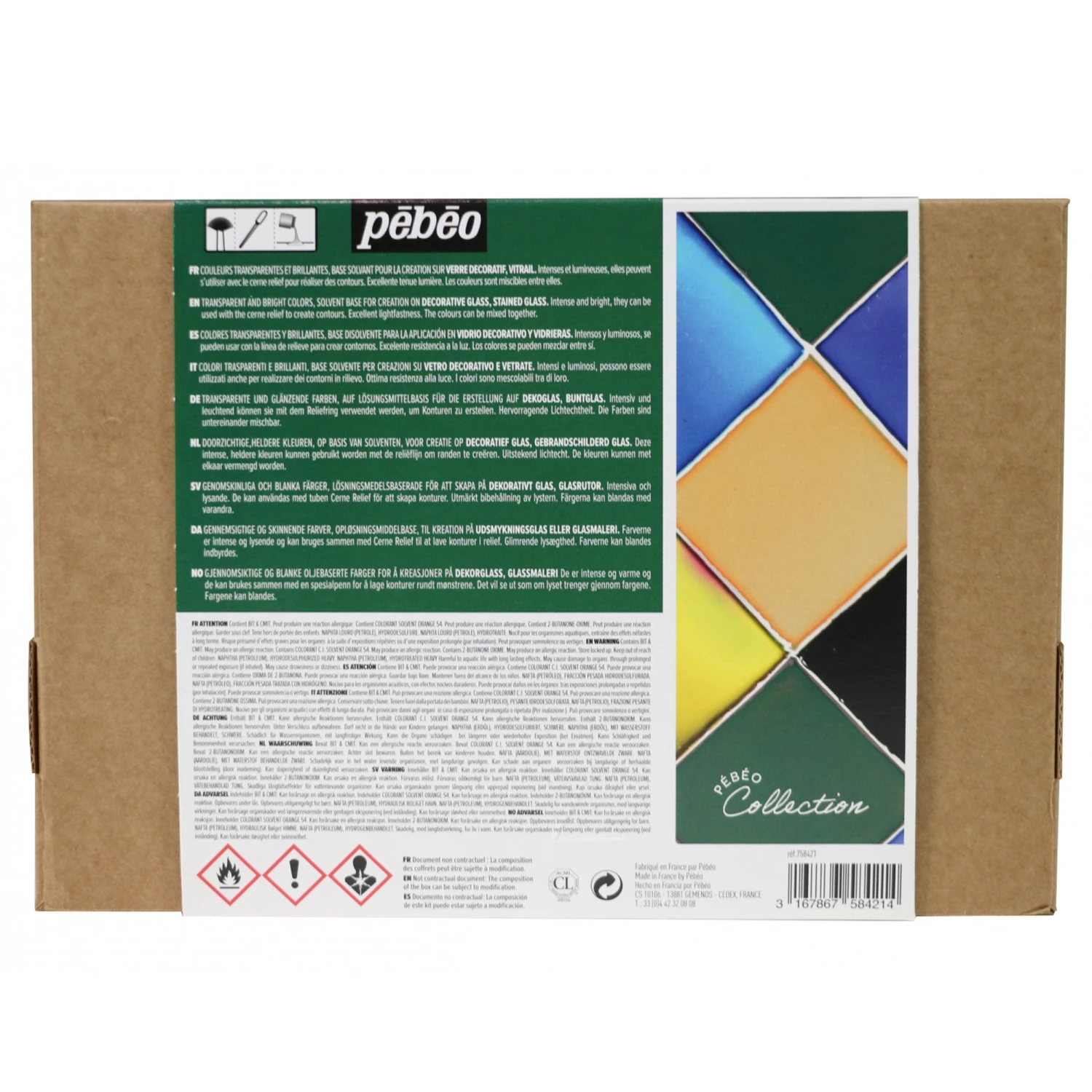 Pebeo Vitrail Glass Painting Set - 10 X 45ml 4 Pebeo Vitrail Glass Painting Set - 10 X 45ml - Image 4