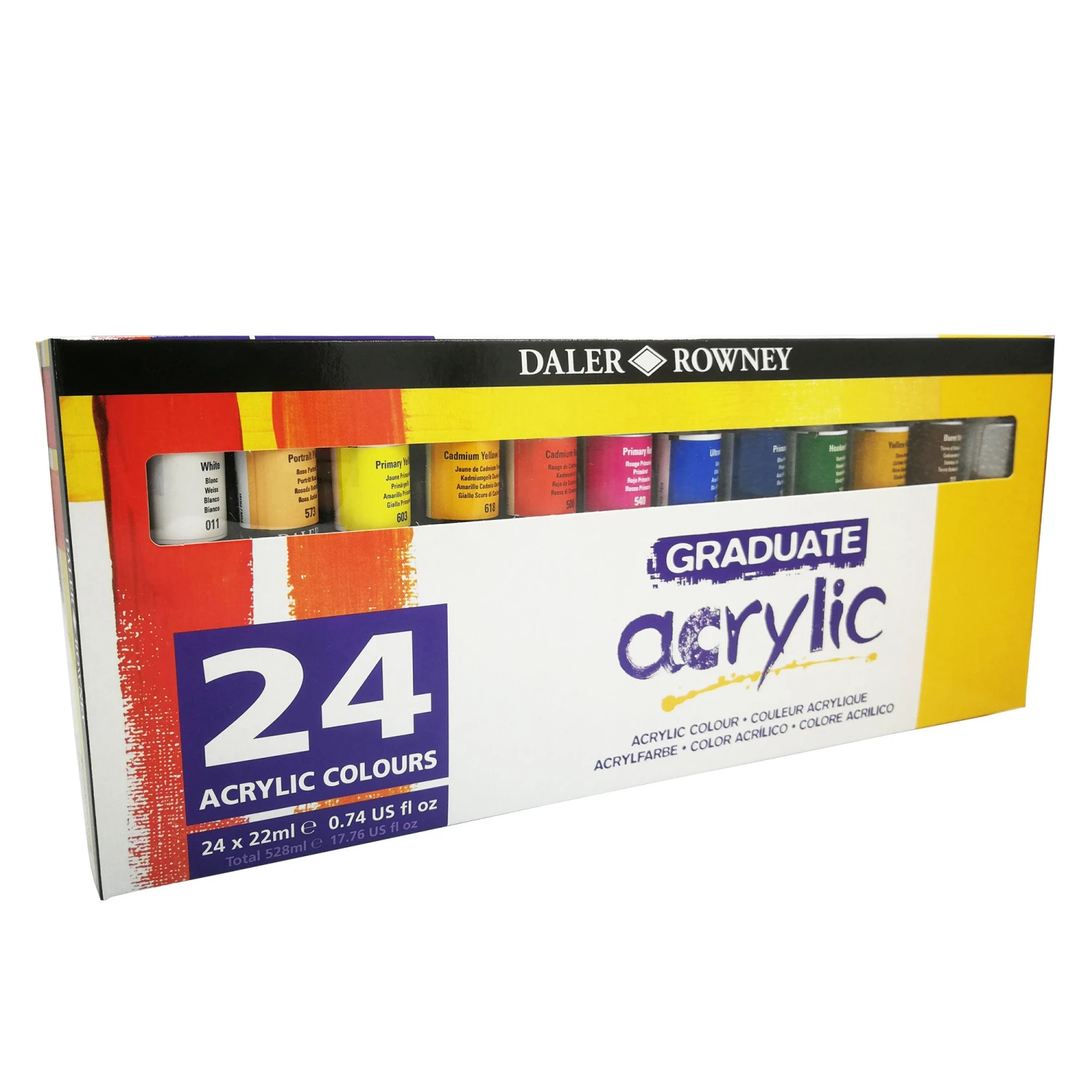 Daler-Rowney Graduate Acrylic Colour Selection Set - 24 X 22ml Tubes 2 Daler-Rowney Graduate Acrylic Colour Selection Set - 24 X 22ml Tubes - Image 2