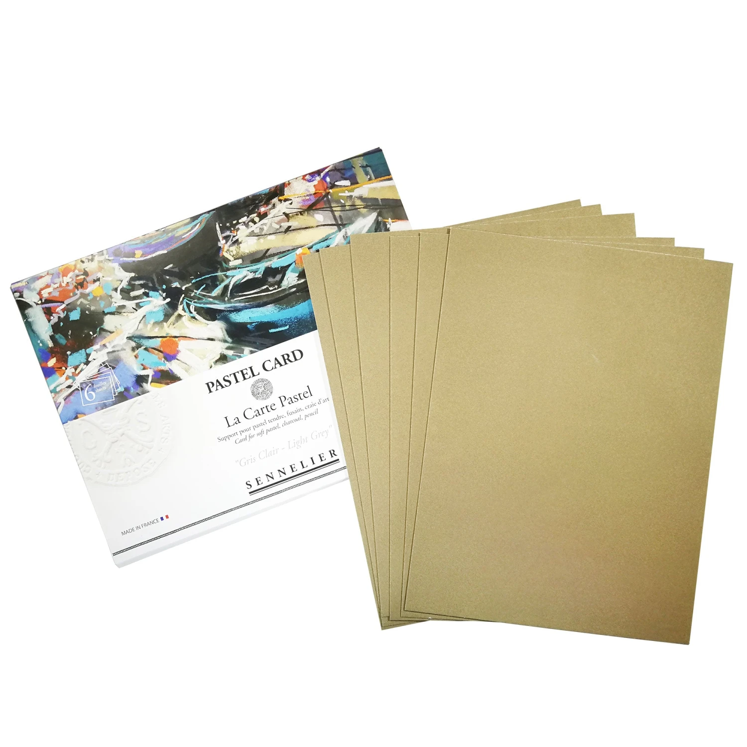 Sennelier Pastel Card - Light Grey - 360gsm/170lb - 6 Sheets 2 Sennelier Pastel Card - Light Grey - 360gsm/170lb - 6 Sheets - Image 2