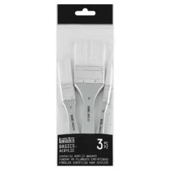 Liquitex Basics Synthetic Acrylic Brushes - Pack Of 3
