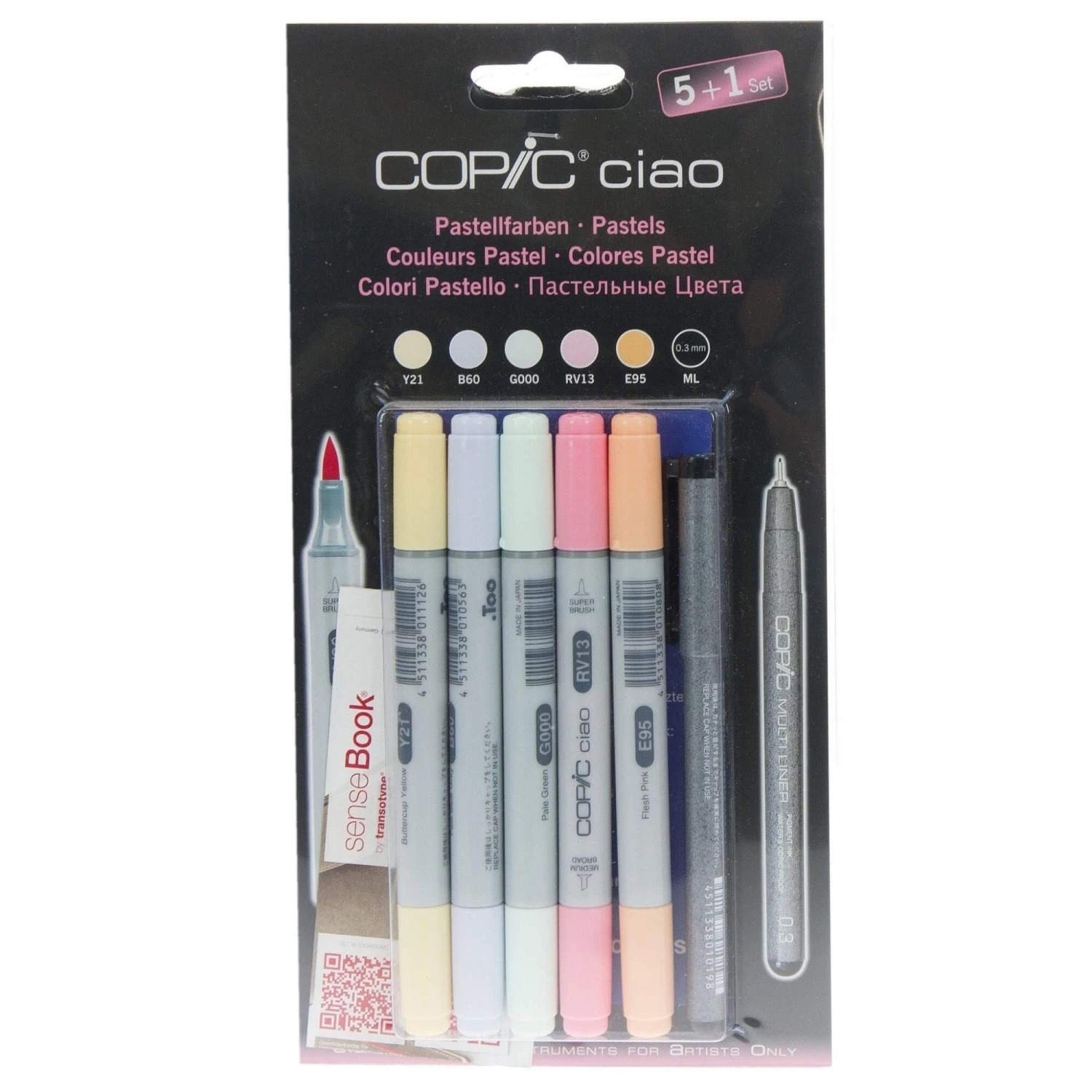 COPIC Ciao Marker 5+1 Pastel Set 1 COPIC Ciao Marker 5+1 Pastel Set
