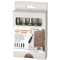 RGM Student Lino Set Of 5 Tools + 1 Dual Sharpening Stone
