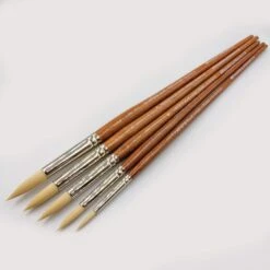 ARTdiscount Ivory Taklon Acrylic Brushes - Round -ARTdiscount round full length
