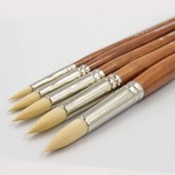 ARTdiscount Ivory Taklon Acrylic Brushes - Round -ARTdiscount round oil 1
