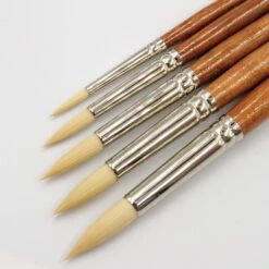 ARTdiscount Ivory Taklon Acrylic Brushes - Round -ARTdiscount round oil 2
