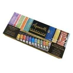 Sennelier Iridescent Extra Fine Watercolour - Metal Box Of 12 X 10ml Tubes 6 Sennelier Iridescent Extra Fine Watercolour - Metal Box Of 12 X 10ml Tubes -ARTdiscount sennelier iridescent