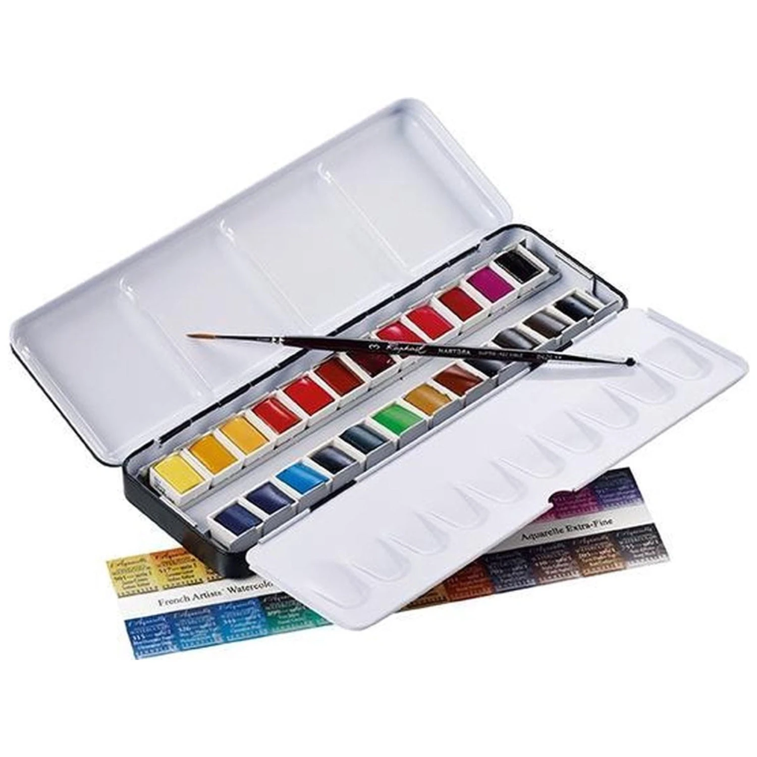 Sennelier L'Aquarelle Set - Metal Box Of 24 Half Pans 2 Sennelier L'Aquarelle Set - Metal Box Of 24 Half Pans - Image 2