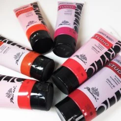 STUDIO Heavy Body Acrylic Paints - 200ml Tubes -ARTdiscount studio heavy body reds