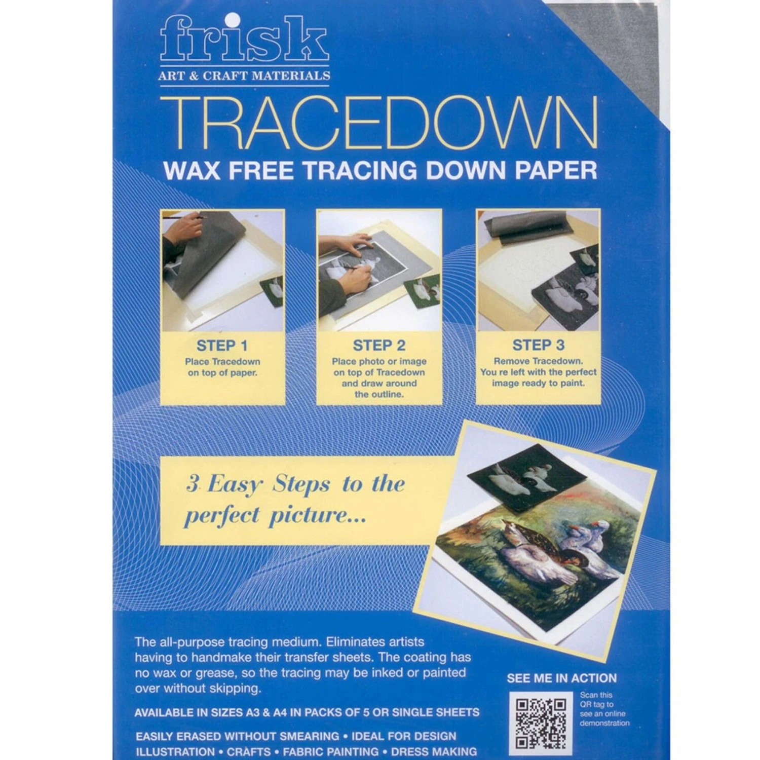 Tracedown Wax Free Tracing Down Paper - A3 - Pack Of 5 1 Tracedown Wax Free Tracing Down Paper - A3 - Pack Of 5