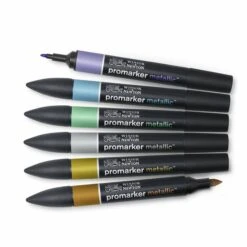 Winsor & Newton Promarker Set Of 6 - Metallics -ARTdiscount winsor newton promarker metallic set 2