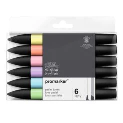 Winsor & Newton Promarkers Collectors Sets Of 6 8 Winsor & Newton Promarkers Collectors Sets Of 6 -ARTdiscount winsor newton promarker set pastel tones